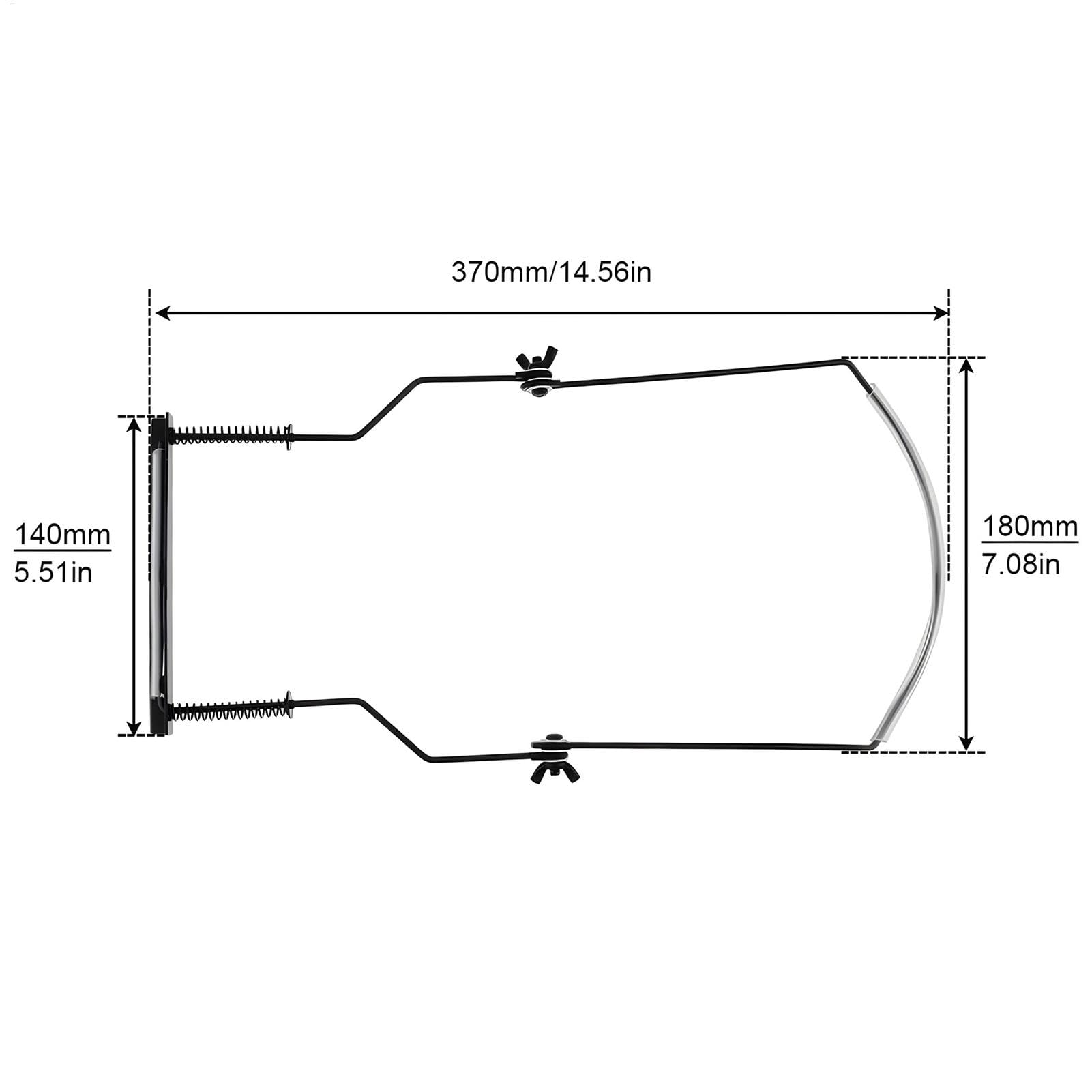 Support d'harmonica professionnel Générique, support d'harmonica 10 trous | Support d'harmonica à 10 trous, support de cou en métal noir anti-rayures, accessoire de Support professionnel pour adulte