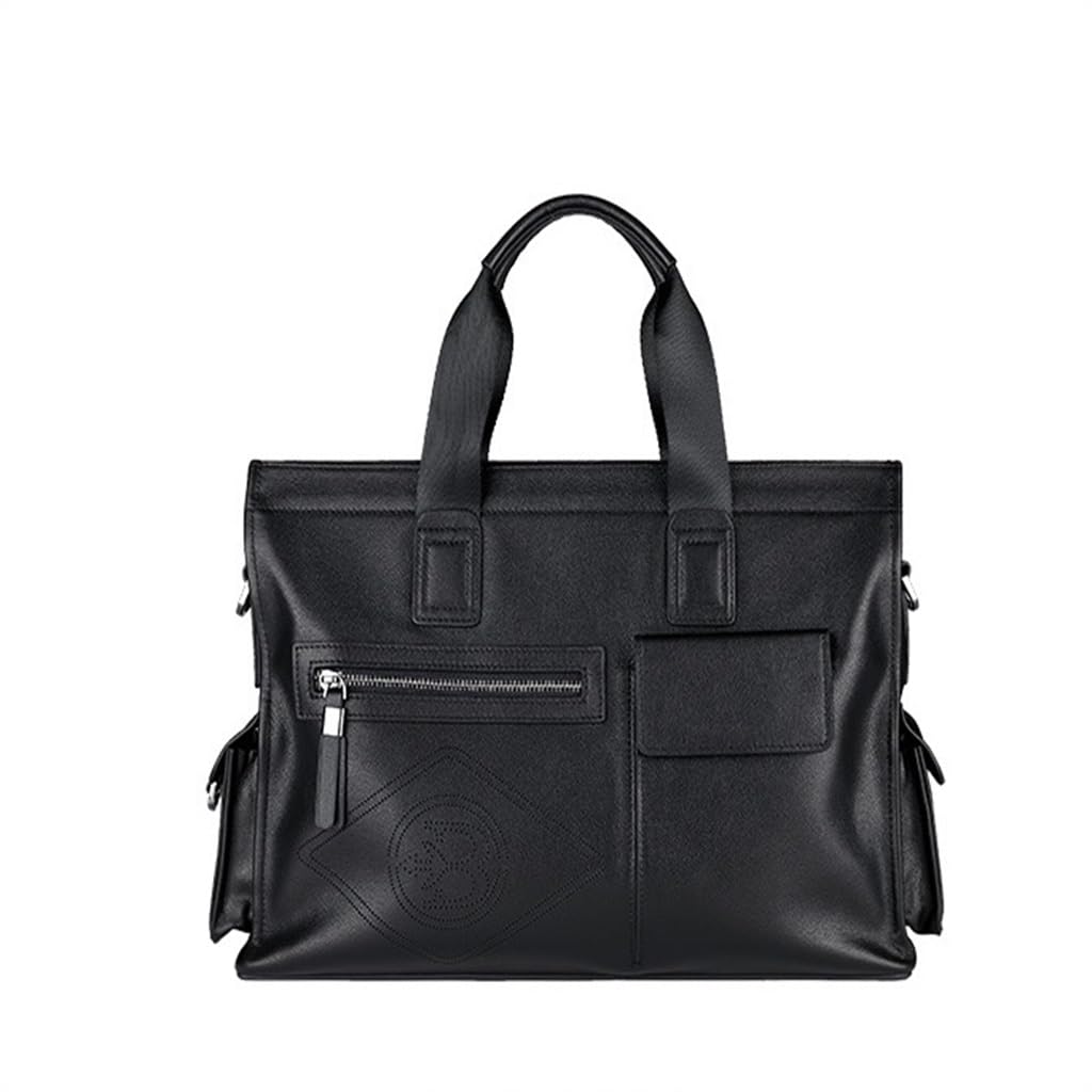 Sac à main en cuir de vachette véritable, le porte-documents de grande capacité premium