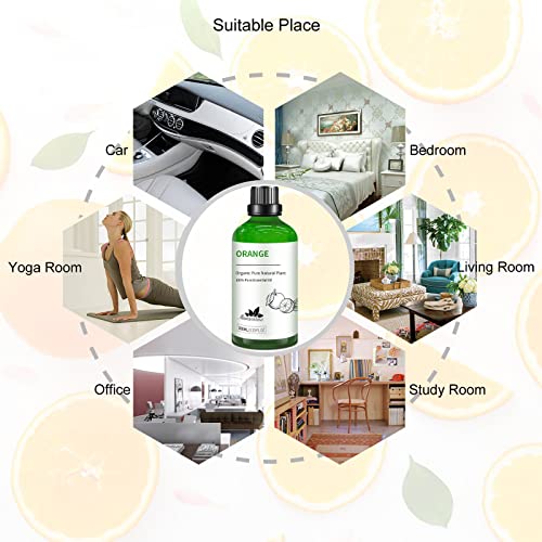 Orange Essential Oil Mumianhua Pure Sweet Orange Oil Mandarin Essential Oil Orange Aromatherapy Oil For Diffuser, Humidifiers, Skin, Soaps Making, Candles Making, Cleaning 100Ml-With Dropper #TOP3