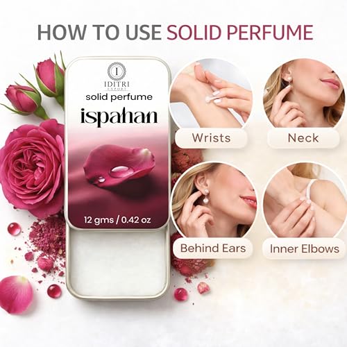 Image of Solid Perfume |pineapple&Ispahan Alcohol Free Wax Perfume Balm, Long Lasting | Pocket Tin 12g, Pack Of 2| Non Greasy Smooth Glide, Travel Friendly Men And Women