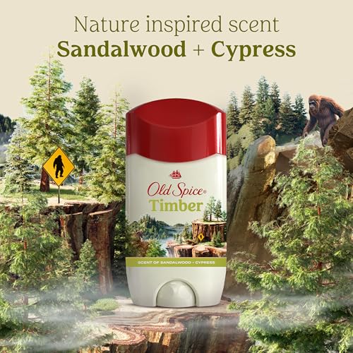 Image of Old Spice Dry Feel Antiperspirant Deodorant for Men, 24 /7 Sweat & Odor Protection, Gentle on Skin with Skin Conditioners, Dry Feel Stick, Timber with Sandalwood Scent, 2.6 oz (Pack of 2)