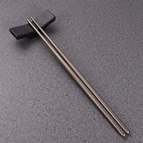 Cool Cook 8PCS Chopsticks Holder Spoon Fork Chopstick Rest Stand Creative Spoon Rack Fork Knife Stand Table Supplies (Black)