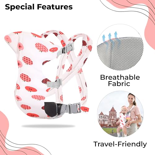 Image of Bembika Baby Carrier Newborn to Toddler with Multiple Positions Infant Carrier Soft Baby Holder Kangaroo Bag Sling Carrier All Seasons - Apple