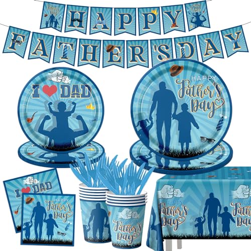 Fathers Day Decoration-Happy Fathers Day Plates...
