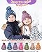 HAITHO Kids Toddler Winter Hat with Pom Pom, 2 Size Kids Toddler Teen Beanie Hats for Girls Boys, Cute Warm Fleece Lined Knit Beanies Cap for Age 2-12 Years-10