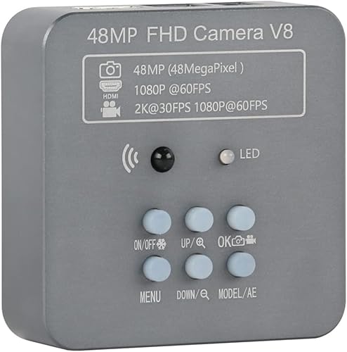 Miniatura 4 de JUIYU Kit de accesorios para microscopio 48MP 1080P USB Digital Industrial Video Microscopio Cámara Zoom 180X 200X 300X 500X Montura C Lente