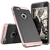 iPhone 7 Case, Kaptron Coated Leather Texture TPU Back with Coated Hard PC Bumper, Durable and stylish Case for Apple iPhone 7 (2016) (Rose Gold)