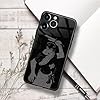 Anime Phone Case for iPhone 16 Pro Max, 9H Tempered Glass Back Soft Silicone Bumper, Japanese Manga Style Glossy Cover - Image 3