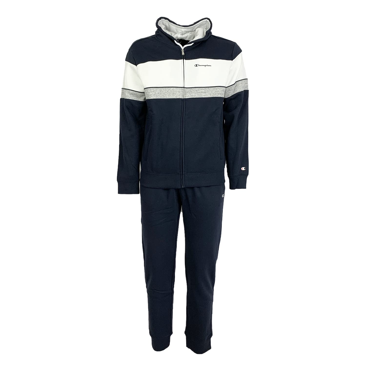 Champion tuta da ginnastica uomo felpata art.218113(m-bs501 blu)
