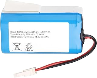 Batería Recargable De Iones De Litio For Robot Aspirador Chuwi De 2600 MAh Y 14,4 V, Compatible con ILIFE, Ecovacs A4s, A4, A6, A9, V7, V7s Y V7s Pro.