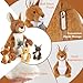 5 PCS Kangaroo Stuffed Animal, 16 Inches Mommy Stuffed Kangaroo Plush with 4 Babies Insides, Kangaroos Plushies with Pouch and Joey Plush Toys in Zipper for Kids Birthday Gift Christmas Party Favors