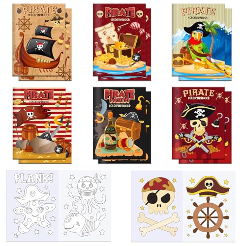 MORAINJAY 12 Mini Libri da Colorare per Bambini, Océan Libri da Colorare, Regali di Compleanno, Riempitivi per Borsette Festa, Attività DIY, Premi Scuola