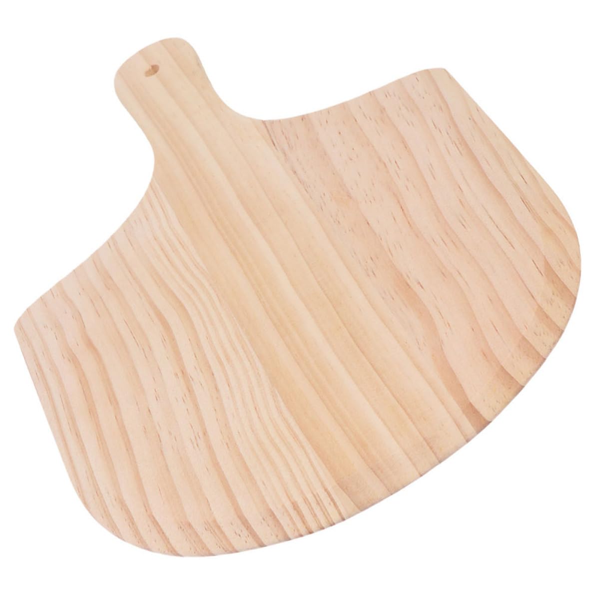 Planche à pizza en bois beige avec poignée ergonomique pour gâteaux