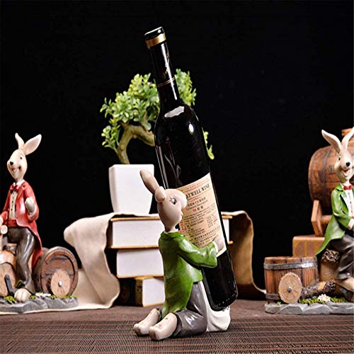 Porte-bouteille lapin rigolo en résine déco pour table