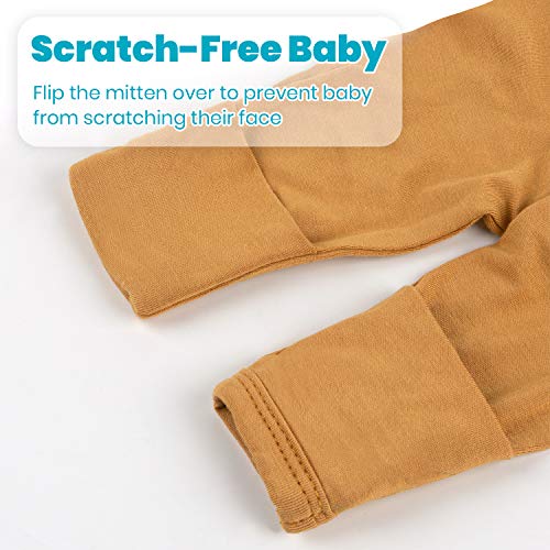 Newborn Baby Knotted Gown, Super Soft Silky Infant Long Sleeve Sleeper For Baby Girl And Boy Sleeping Bag With Hat #TOP3