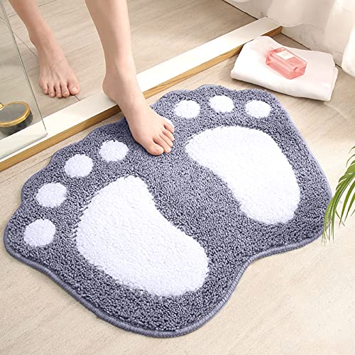 jianyana Cute Foot Pads Soft Microfiber Bath Mat Non-Slip Doormat Cute Large Doormat Absorbent Rug for Bedroom Kitchen Carpet - Image 5