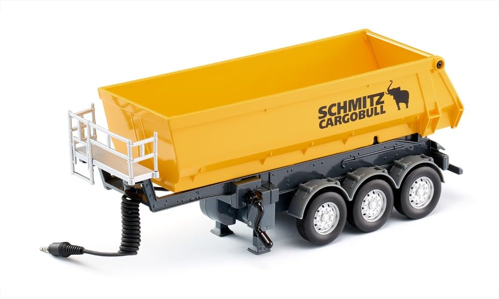 Amazon.com: SIKU 6734 Control 3-Axled Tipping semi-Trailer, Yellow