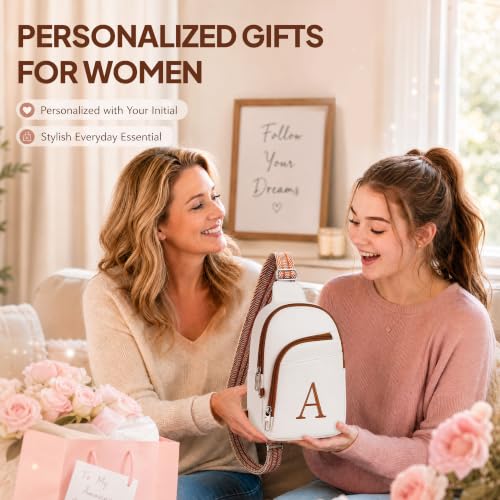 YOOLIFE Birthday Gifts for Women, Leather Sling Bags for Women, Letter M by YOOLIFE - Used condition - Image 8