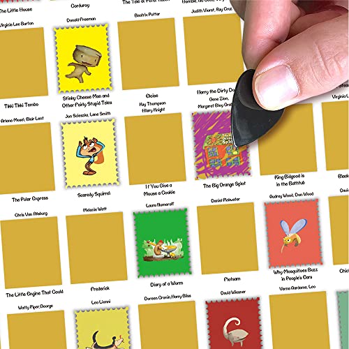 Image of NTZS Top 100 Kids Books Scratch Off Poster-Books Bucket List and Uncommon Goods Gifts (16.5 inch x 23.4 inch) Christmas Festival Gift