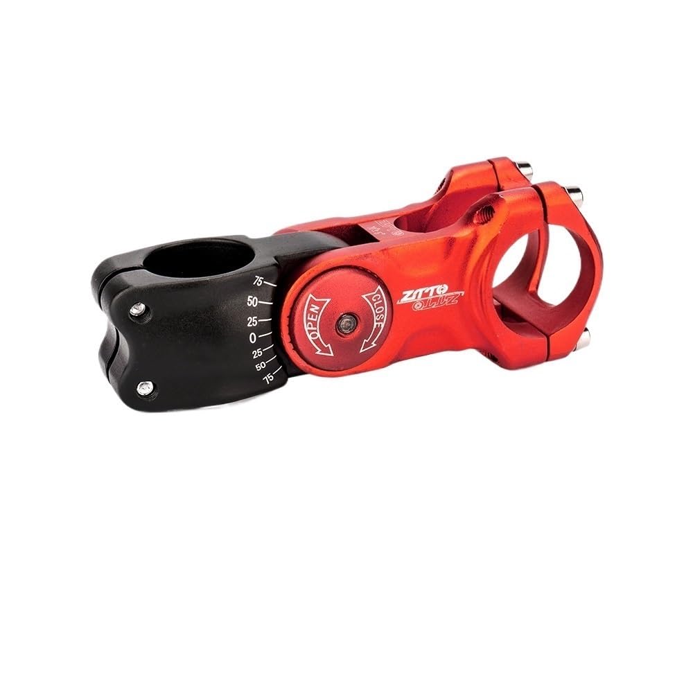 JIASHUNHE Bike Stem Bicycle Stem 70 Riser 90mm 110 Mm* 31.8mm Adjustable For .8/25.4mm Handlebar Road City Bike 28.6mm Fork(31.8x90mm Red)