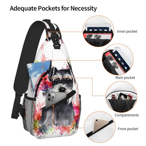 Mochila cruzada Schnauzer para mujeres y hombres miniatura 5