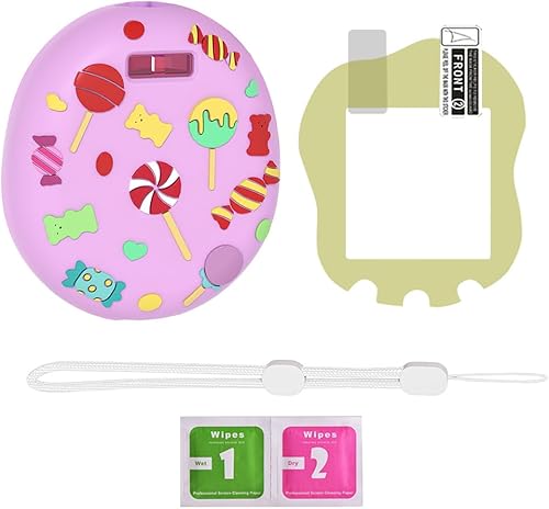 AZURAOKEY Funda de silicona de repuesto para Tamagotchi Uni, funda de máquina virtual para mascotas y protector de pantalla para Tamagotchi Uni