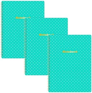 Notebook A4 - 3 Pack Lined A4 Notebook with Premium Paper, Wirebound, Easily Tear Off, College Ruled Journal