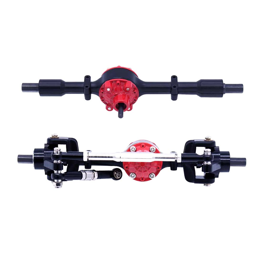 Metal Front and Rear Axle for C14 C24 C34 C44 B14 B24 1/16 RC Car Upgrades Parts Accessories,Black