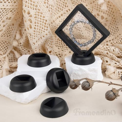 Base para exhibidor flotante 3D negra pack 30 miniatura 3