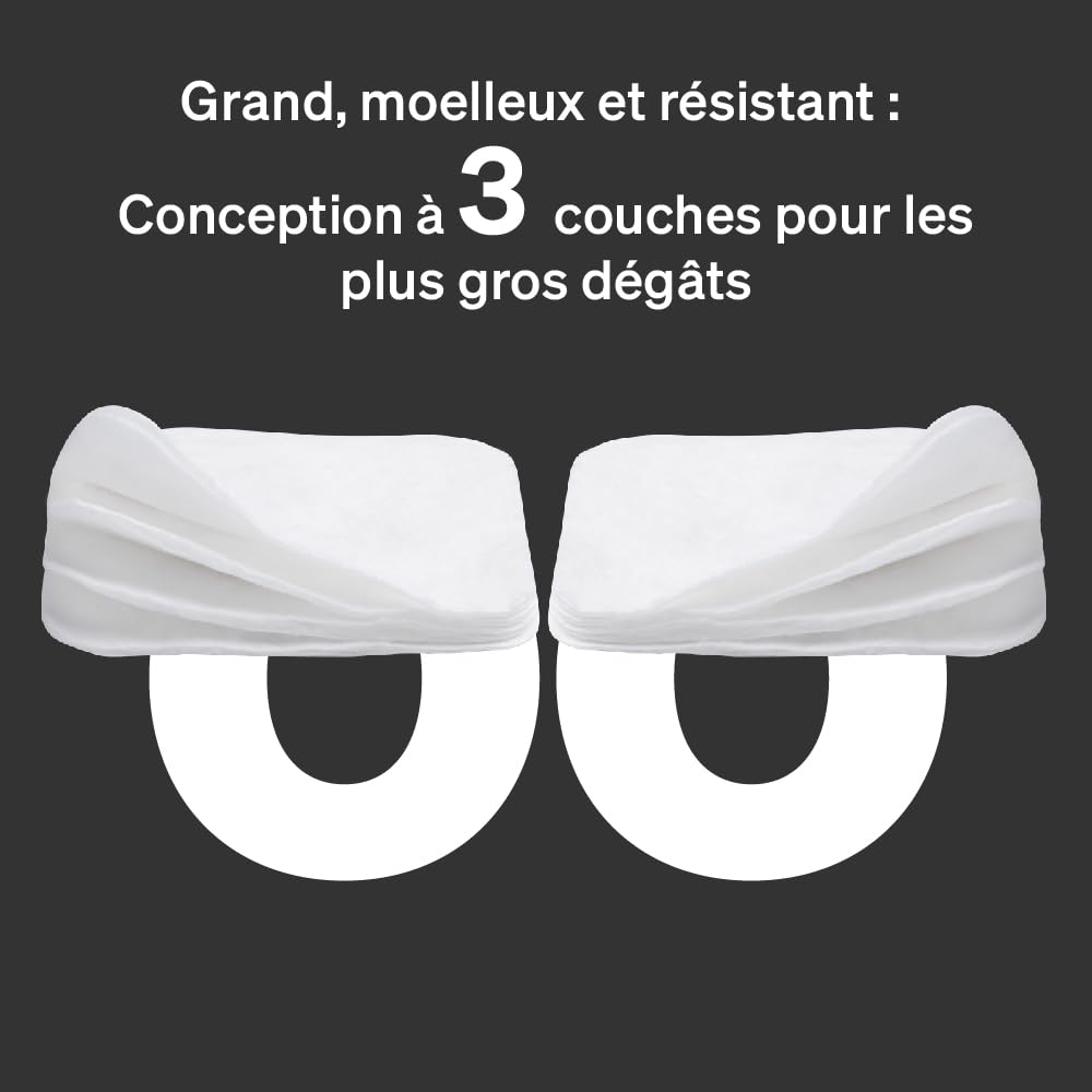 100% BIO Coton Bébé Change Carré par Love Noobs, Lot de 6x60 (360 Pads), Maxi Coton pour Bébé pour Les Peaux Sensibles