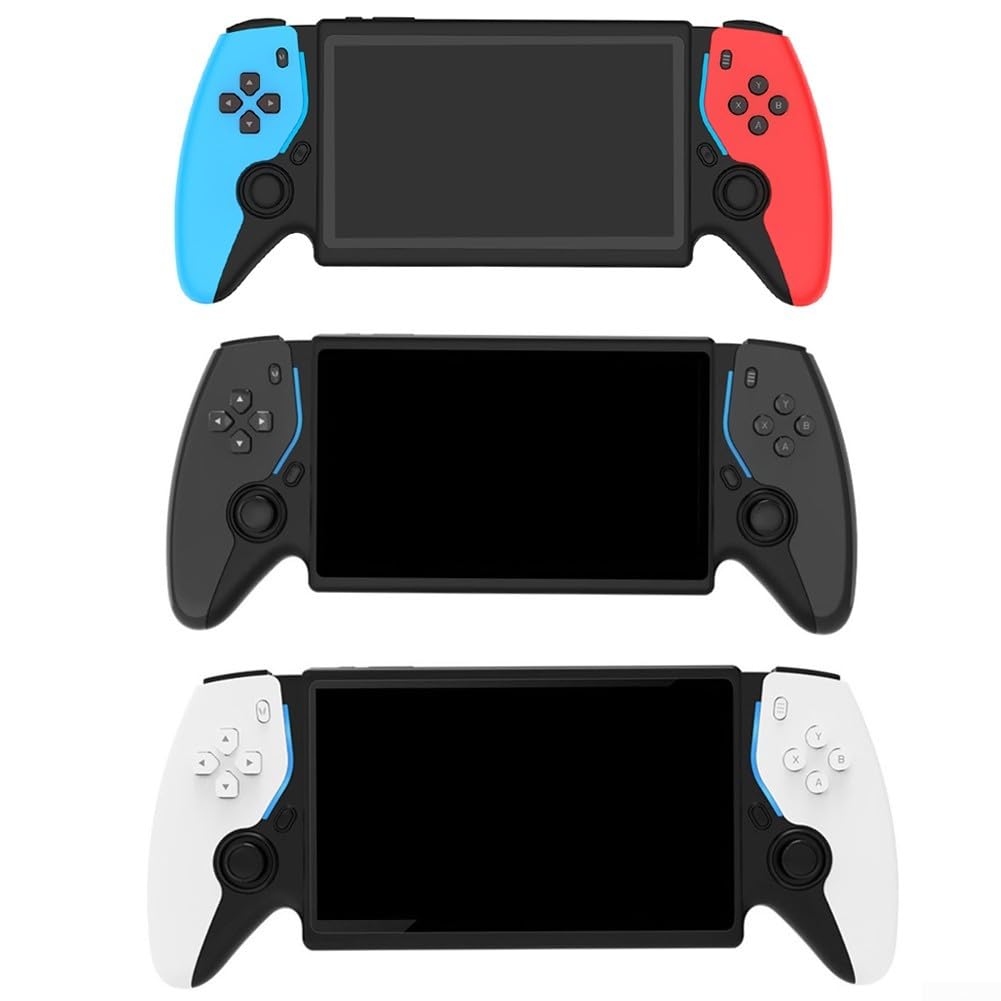 HC8000, console di gioco portatile retrò con schermo IPS da 7 pollici, 15000 giochi classici e scheda TF da 64 GB e batteria 5H, uscita TV, supporta controller wireless cablati per bambini e adulti