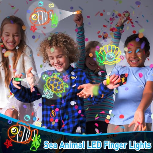 Lumières LED animaux marins phosphorescents à double éclat nocturne - 6