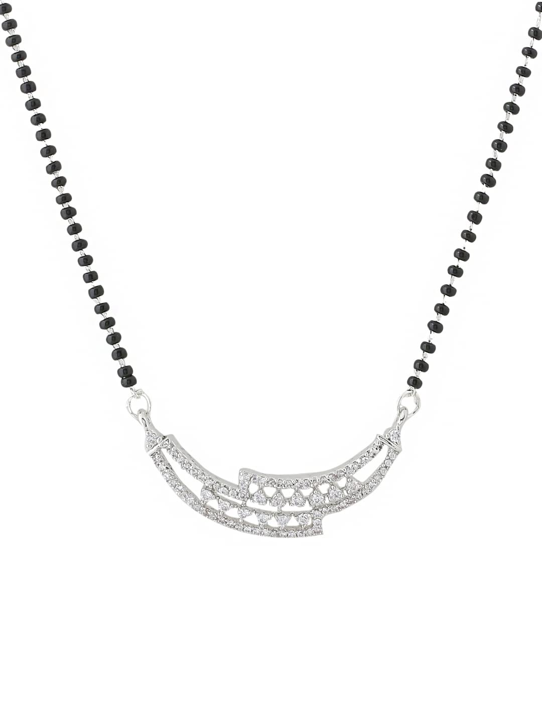 Yellow Chimes Mangalsutra for Women AD/American Diamond Studded Black Beads Mangalsutra for Women and Girls (ADMS 2) (B0B1TYVQMC) Amazon Price History, Amazon Price Tracker