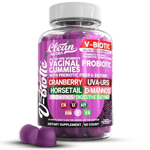 Image of Vaginal Probiotic Gummies For Women | Prebiotics Cranberry D-Mannose Uva-Ursi Digestive Enzymes | Vaginal Health Supplement pH Balance to Promote Healthy Vaginal Odor & Flora Cranberries Gummy Vitamin