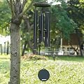 Aimwild Wind Chimes for Outside Deep Tone 38" Large Tuned Windchime in B Scale, Memorial Windchimes Sympathy, Outdoor Garden Décor, Calming Sound for Relaxation or Meditation, Blcak