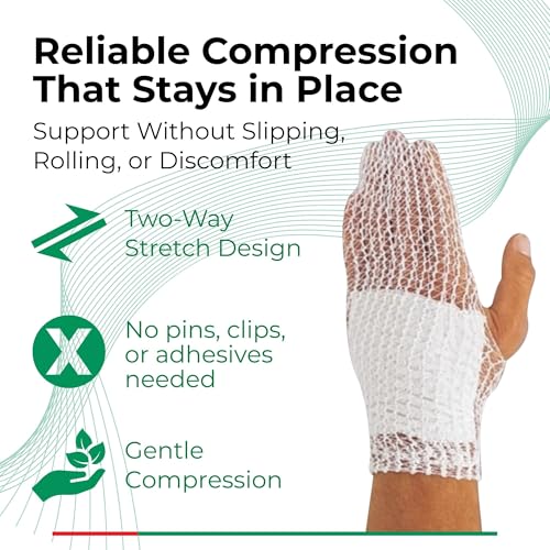 Image of Lohmann & Rauscher tg Fix Net Tubular Bandage, Elastic Mesh Retainer for Wound Dressings, Size B for Small Extremities, 40cm x 25m, Wide-Mesh, Bi-Elastic, Ladder‑Proof, Cuttable Netting