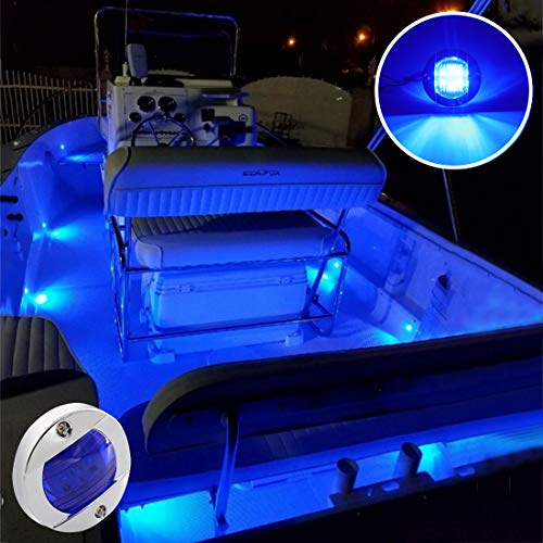 Boaton Boat Led Night Fishing Lights, Courtesy Lights, Deck Lights, Marine Boat Led Lights, Boat Interior Lights, Yacht Lights For Pontoon Boat, Bass Boat, Yacht (Blue) #TOP5