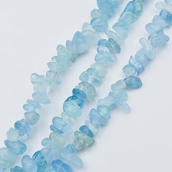 Amazon | ビーズクラブ アクアマリン サザレ 40cm 天然石 連売り