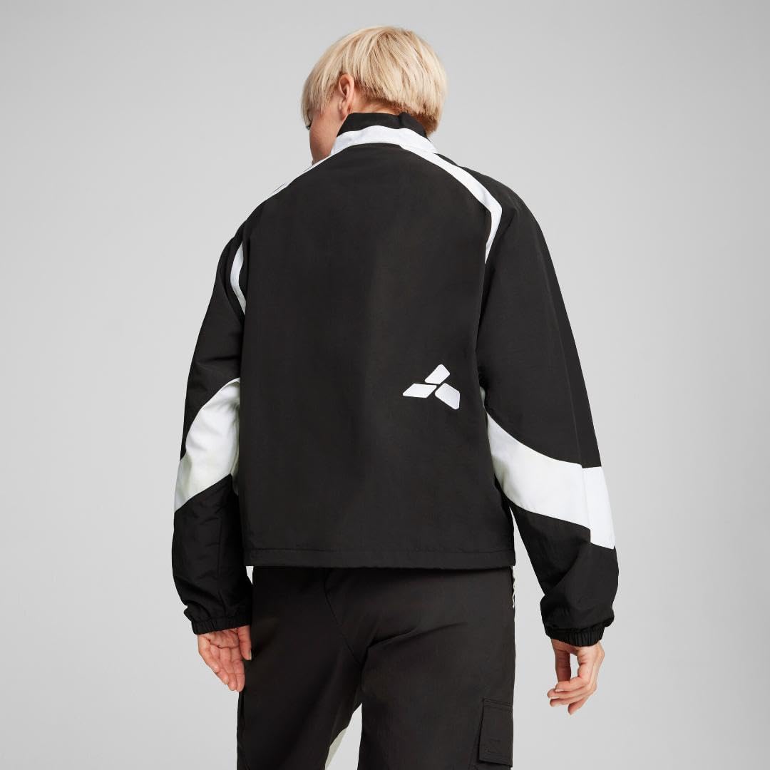 PUMA Womens Bmw M Motorsport Statement Woven Anorak Jacket Athletic Outerwear Casual - Black - Image 6