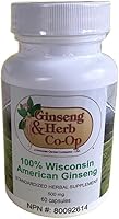 Vista 7 de Cápsulas de ginseng americano 100% puro de Wisconsin - 500 mg. Auténtico Panax Quinquefolius. Potente raíz de ginseng molida - Sin rellenos