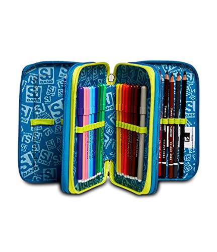 SJ Gang Astuccio 3 Zip SJ Gang Cuccioli, Nero