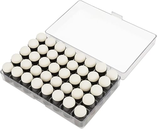 Miniatura 6 de Juego de 40 esponjas para dedos, esponja para dedos con caja de almacenamiento para pintar, dibujo, arte, tinta, manualidades, fabricación de
