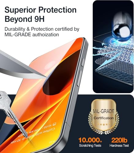 Image of Mr.Shield Top-Notch HD+ Tempered Glass Screen Protector Guard for Google Pixel 9 Pro XL, 9H Hardness, Military Grade Protection, Easy Installation kit