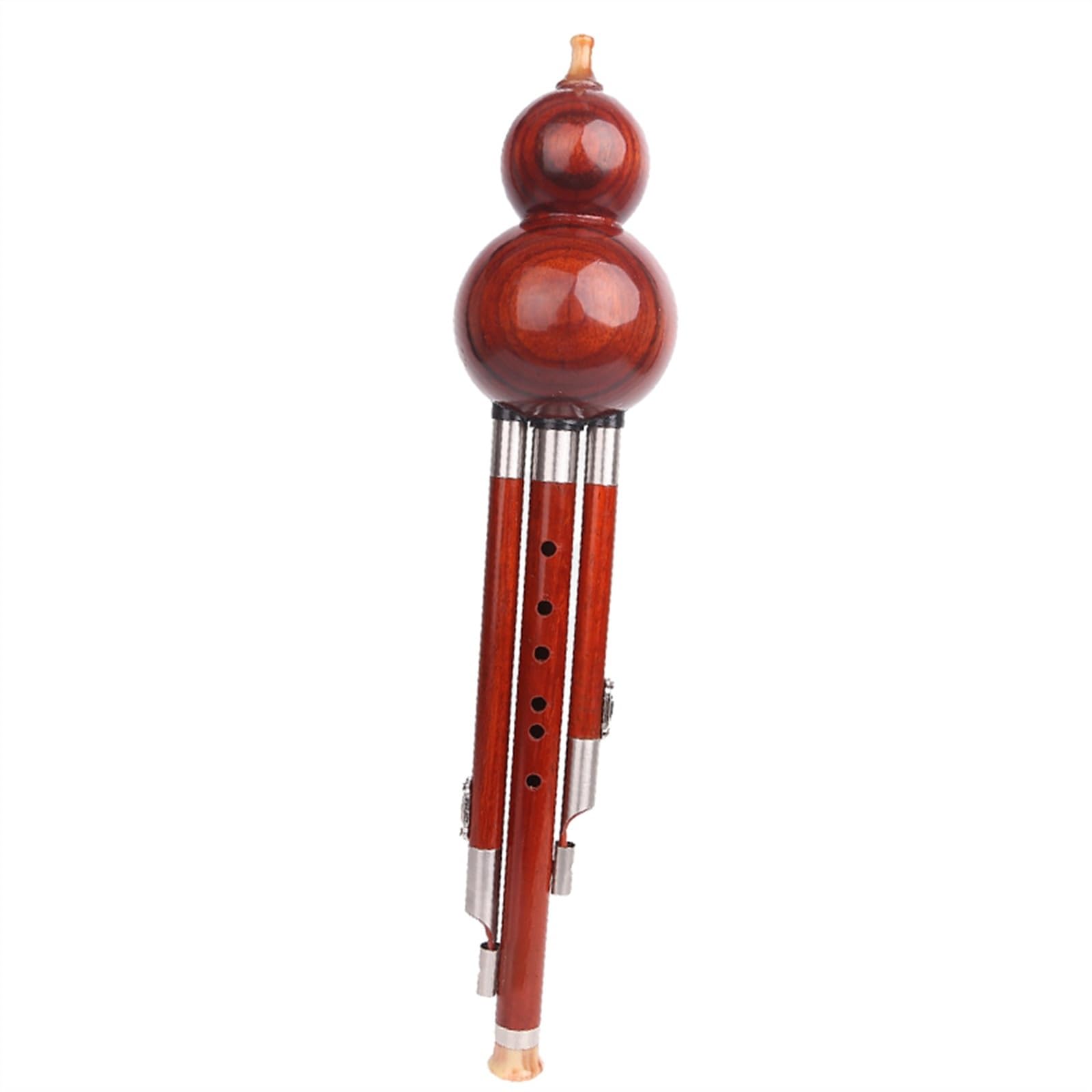 Flauto a Cucurbit Interamente in Mogano, Chiave di Do/Si bemolle, Strumento Musicale con Custodia, Hulusi Professionale, 01 Si bemolle, 2 Si bemolle,2-B Flat