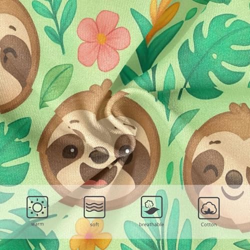 Joisal Toddler Underwear Floral 2t Cotton Little Girl Panties Stylish Briefs Undies Kids Cute Cartoon Sloth Green3