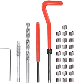 Gasea 30PCS M6 x 1.0mm Metric Thread Repair Insert Kit for Helicoil Car Auto Repair Insertion Tool Thread Restoring Kit