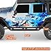 Hooke Road 4 Door JK Drop Side Step Running Boards for 2007-2018 Jeep Wrangler JKU 4-Door Only, Heavy Duty Steel Step Bar with Non Slip Pads