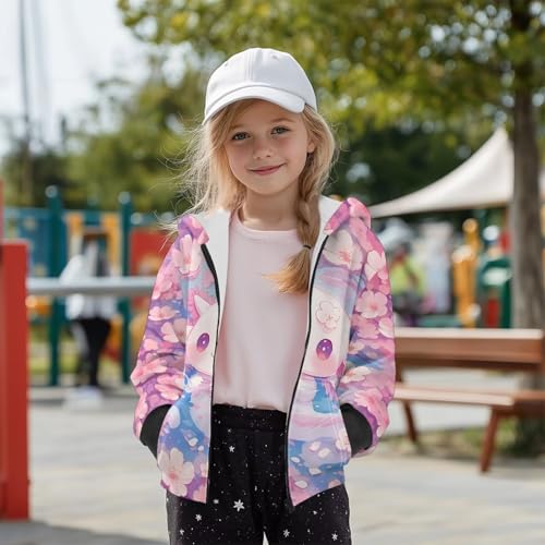 Girls Hoodies Sweatshirt Cute Axolotl Print Pullover with Big Pocket for Kids Fashion Warm Winter 5-16 Years4