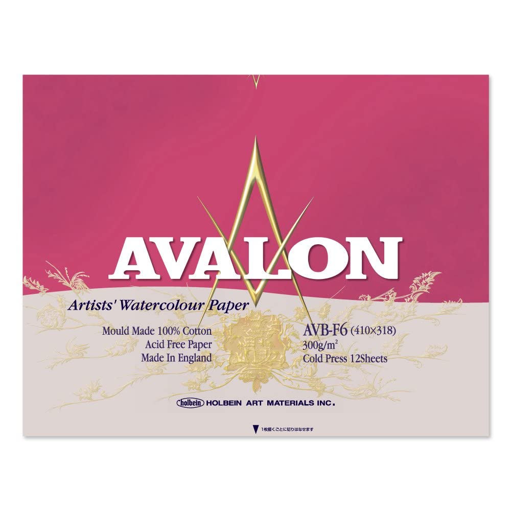 Amazon.co.jp: ホルベイン アヴァロン水彩紙 AVB-F6 中目 300g F6