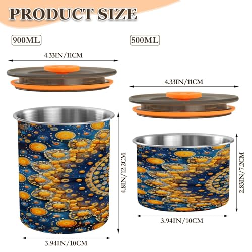 Contenedor hermético de acero inoxidable para café Blueangle 30oz miniatura 2
